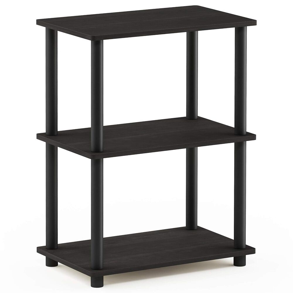 HOMLUX Turn-N-Tube 3-Tier Storage Shelf in Espresso and Black, , large
