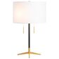 Crestview Collection Veda Table Lamp in Blackened Bronze and Brass, , large