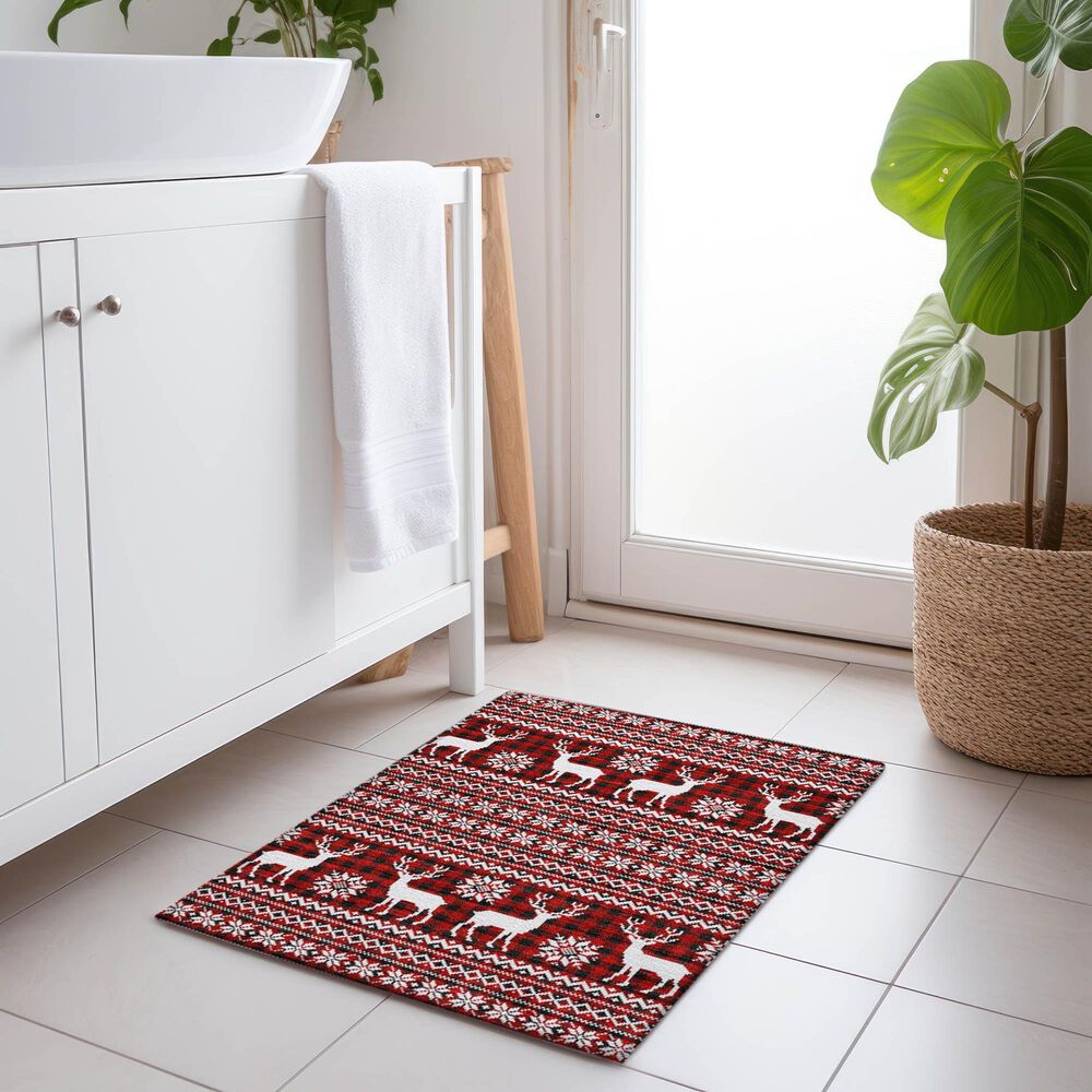 Dalyn Rug Company Wonderland WN28 2&#39;6&quot; x 3&#39;10&quot; Red Indoor/Outdoor Area Rug, , large