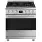 SMEG 4.56 Cu. Ft. Freestanding Gas Range in Stainless Steel, , large