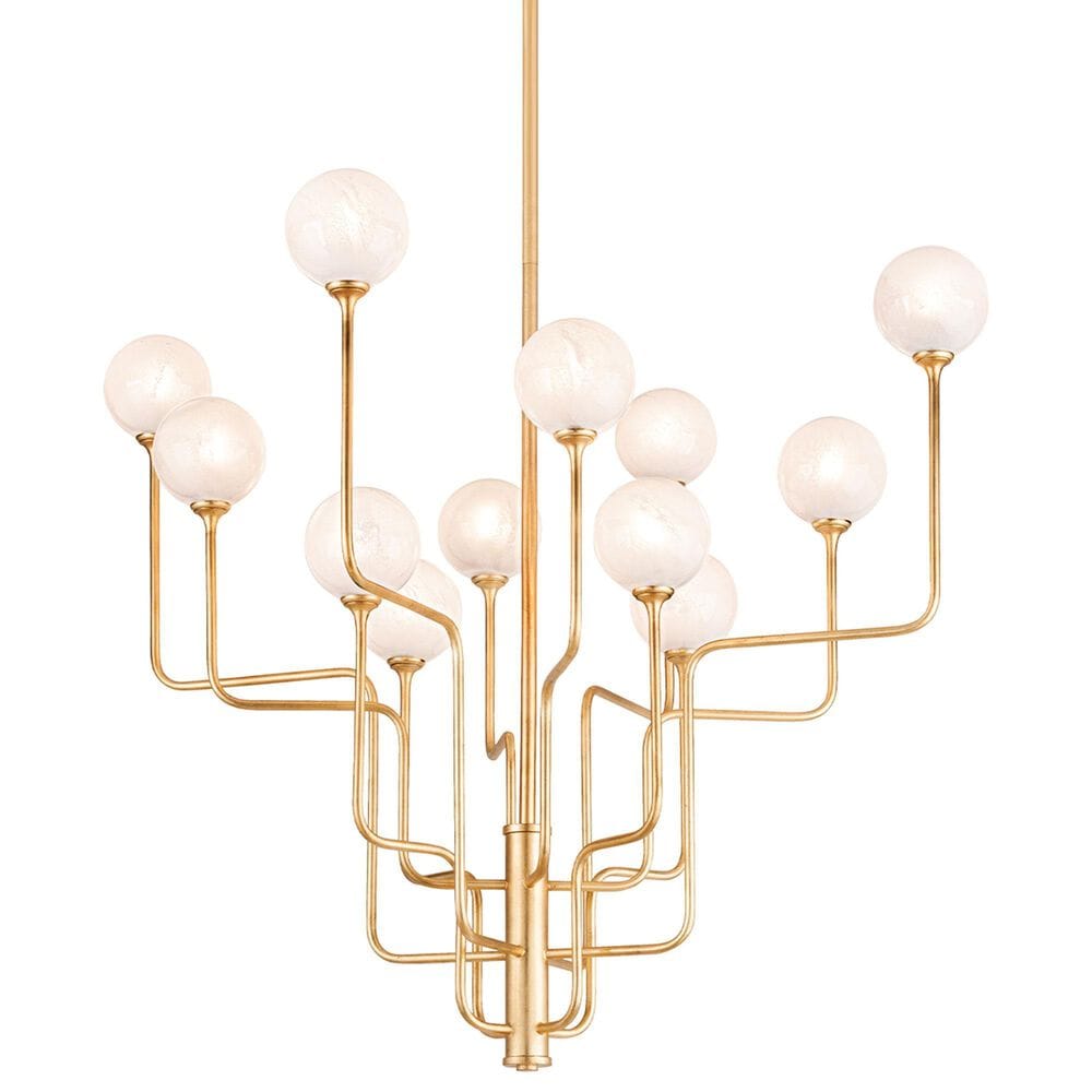 Troy Lighting Onyx 12-Light Chandelier in Vintage Gold Leaf, , large