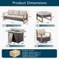 Sunwell Garden 6-Piece Patio Fire Pit Set in Beige, , large