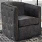 Ashley Brentlow Swivel Chair in Distressed Black, , large