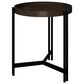 Golden Wave Furniture Huron Round Side Table in Dark Brown and Black, , large