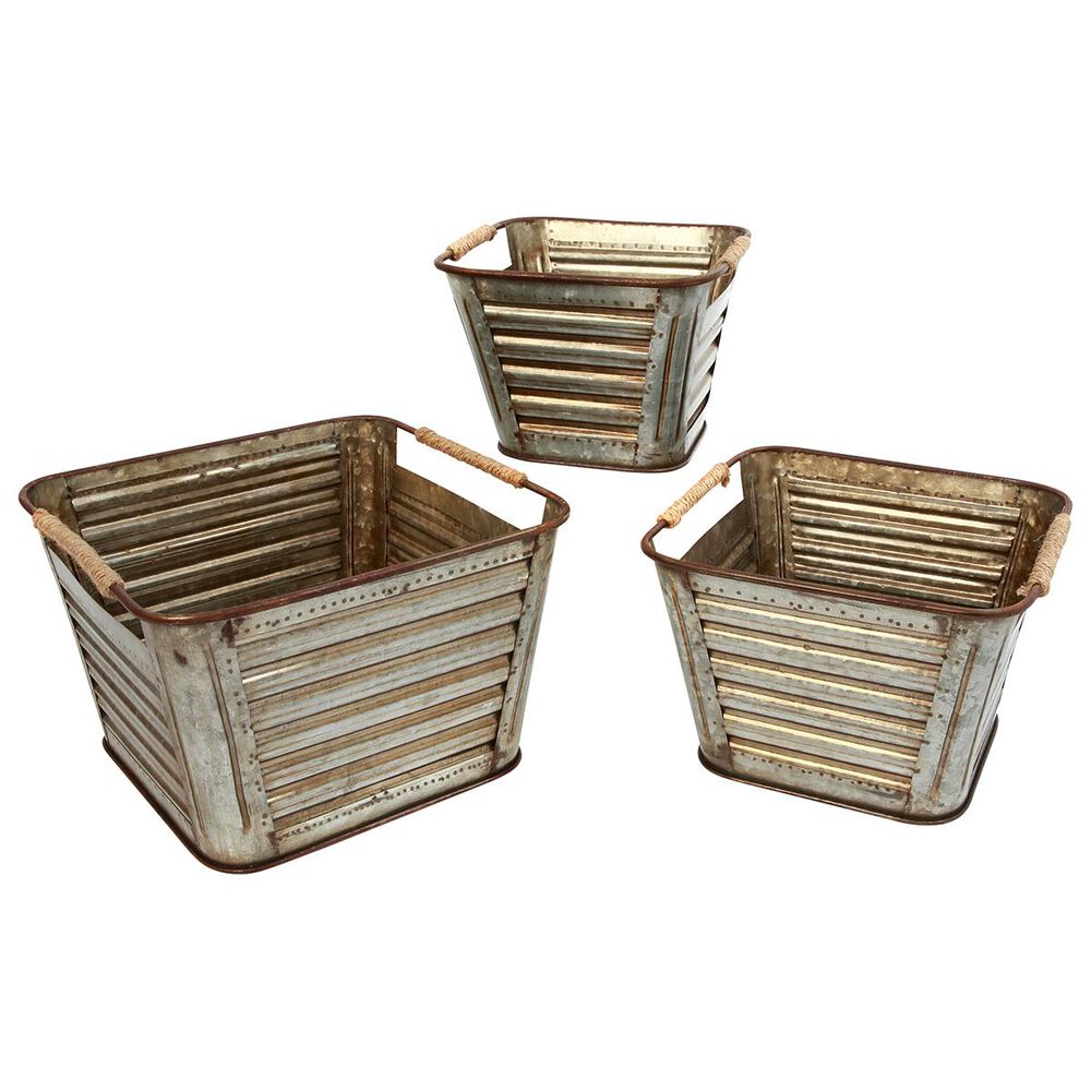 The Gerson Company Nested Metal Bucket (Set of 3), , large