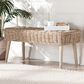 Baxton Studio Raisa Bench in Grey and Light Brown, , large