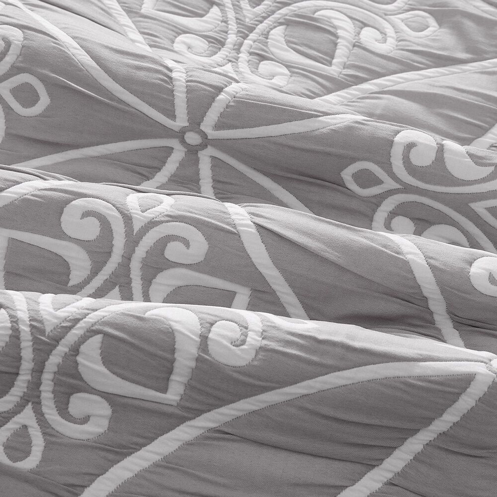 Duke Imports 3-Piece Jacquard King Quilt Set in Stone Mandala, , large