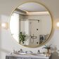 HOMLUX 30" Round Wall Mirror in Gold, , large