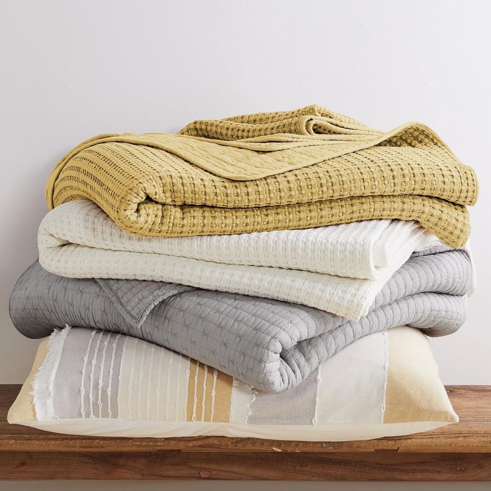 Levtex Mills Waffle 2-Piece Twin Quilt Set in Ochre, , large