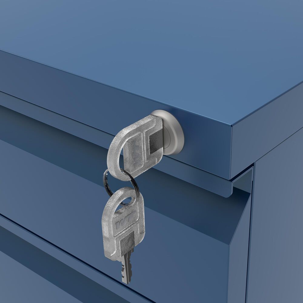 Furniture of America Crenshaw File Cabinet in Navy Blue, , large