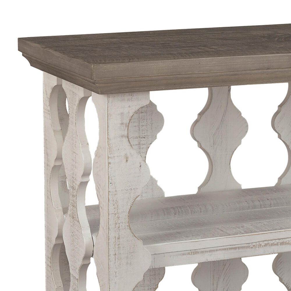 Ashley Havalance Console Sofa Table in Weathered Gray and Vintage White, , large