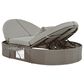 HOMLUX 2-Person Outdoor Daybed with Adjustable Backrests and Foldable Cup Trays in Gray, , large