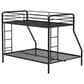 Pacific Landing Carson Twin Over Full Bunk Bed in Glossy Black, , large