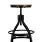 Linon Home Decor Haywood Swivel Backless Stool in Brown, , large