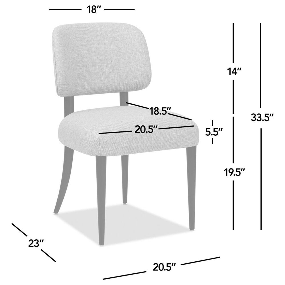 Jennifer Taylor Home Harriet Side Chair with Merino Gray Cushion in Dark Espresso &#40;Set of 2&#41;, , large