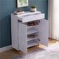 Global Movement Two-Door Shoe Cabinet in White, , large