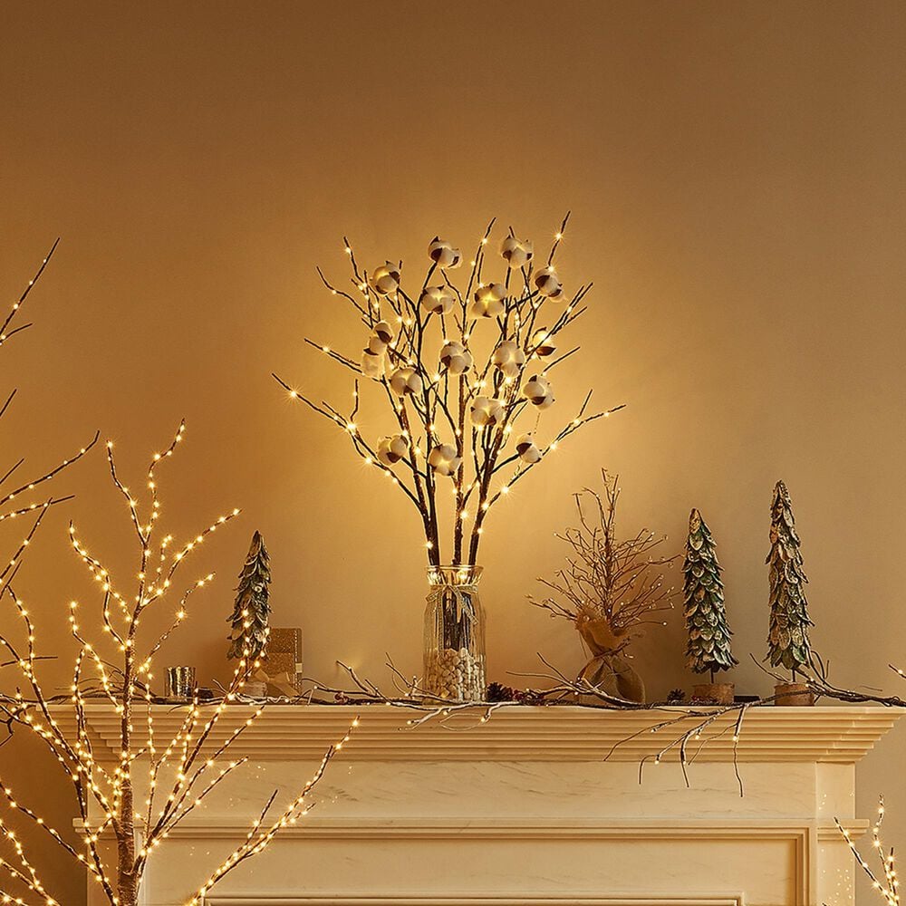 HOMLUX 32" Willow Branch with 150 LED Lights in Brown, , large