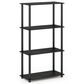HOMLUX Turn-N-Tube 4-Tier Multipurpose Shelf Display Rack in Americano and Black, , large