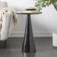 Maple and Jade 16" Geometric Accent End Table in Polished Black, , large