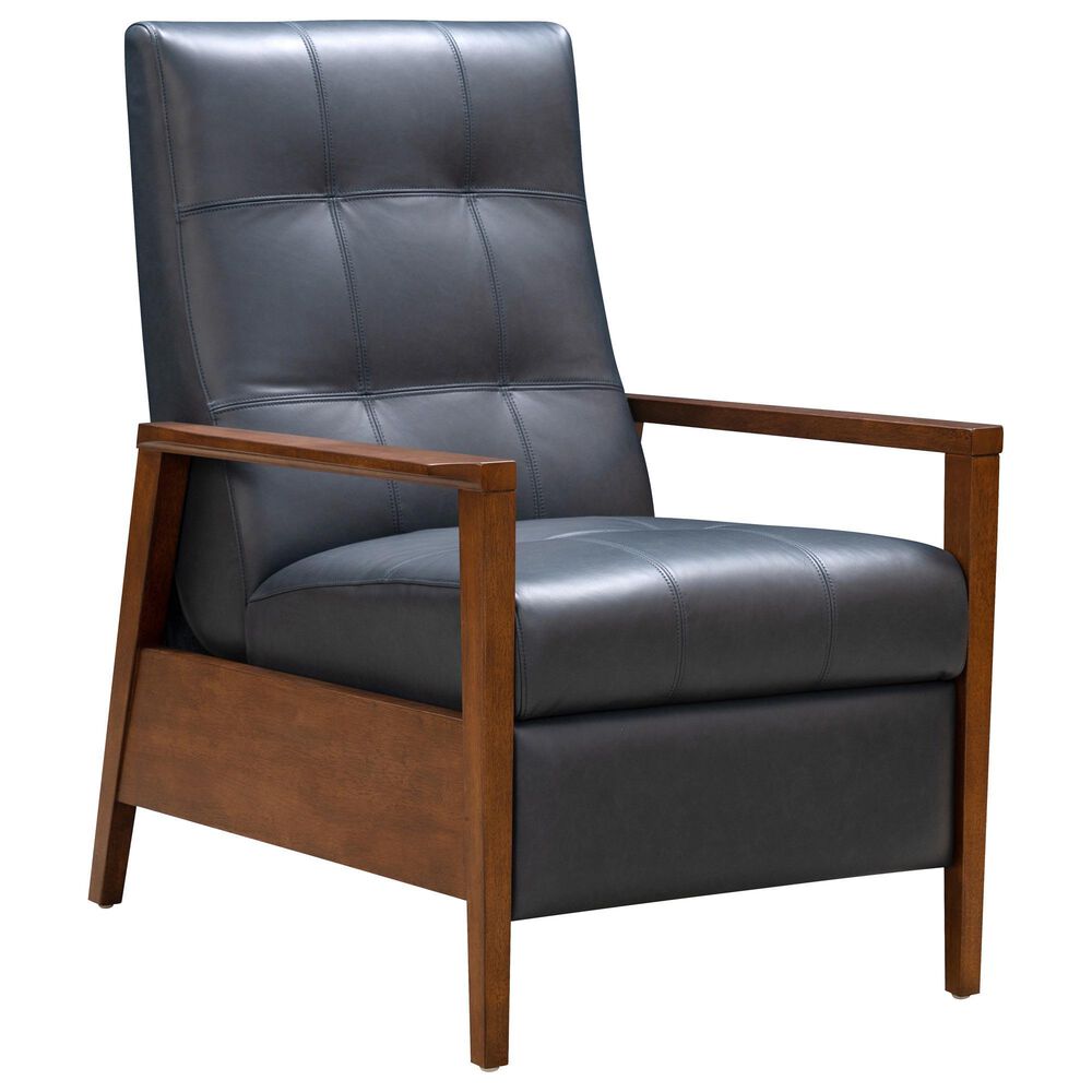 Barcalounger Bridget Leather Manual Recliner in Ocean, , large