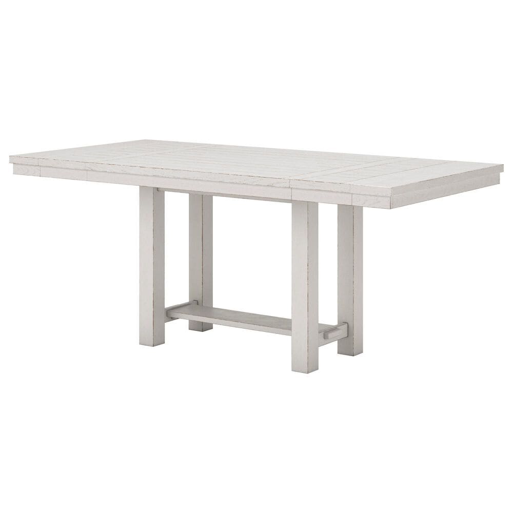 Ashley Robbinsdale Counter Height Dining Table with 2 Leaves in Antique White, , large