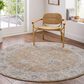 Surya Brunswick Light Brown, Cream, Medium Brown, Light Gray, Charcoal and Mustard 6"7" Round Area Rug, , large