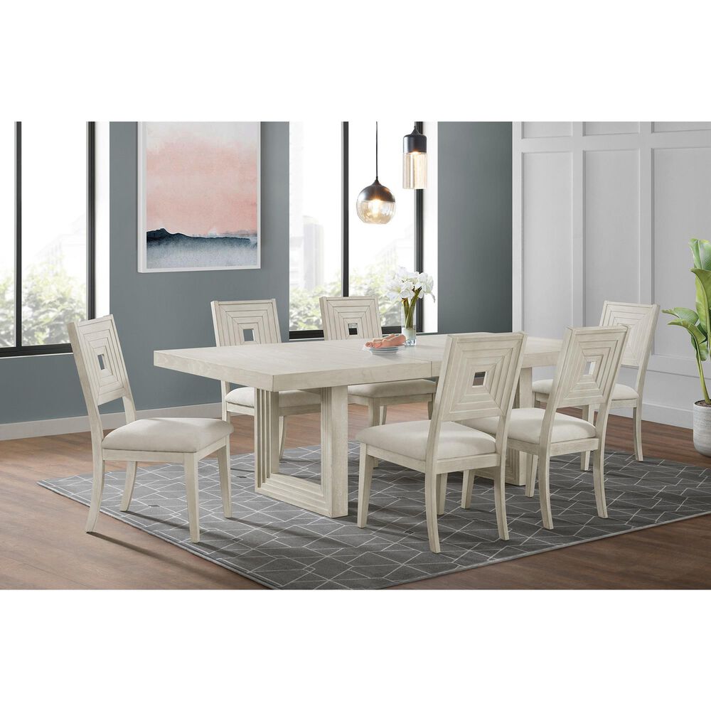 Mayberry Hill Avalanche Dining Table in Antique White - Table Only, , large