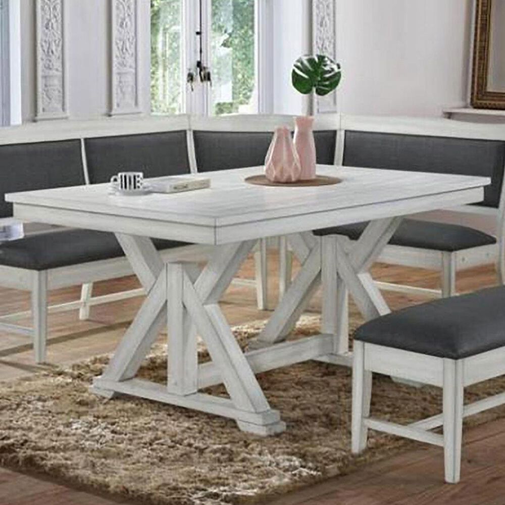 Radius Summer Winds Nook Dining Table in White and Gray, , large