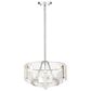 Golden Lighting Aenon 3-Light Wide Chandelier with Hammered Water Glass Shade in Pewter, , large