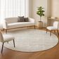 Dalyn Rug Company Soft Essentials Solid Linen 8" Round Indoor/Outdoor Area Rug, , large