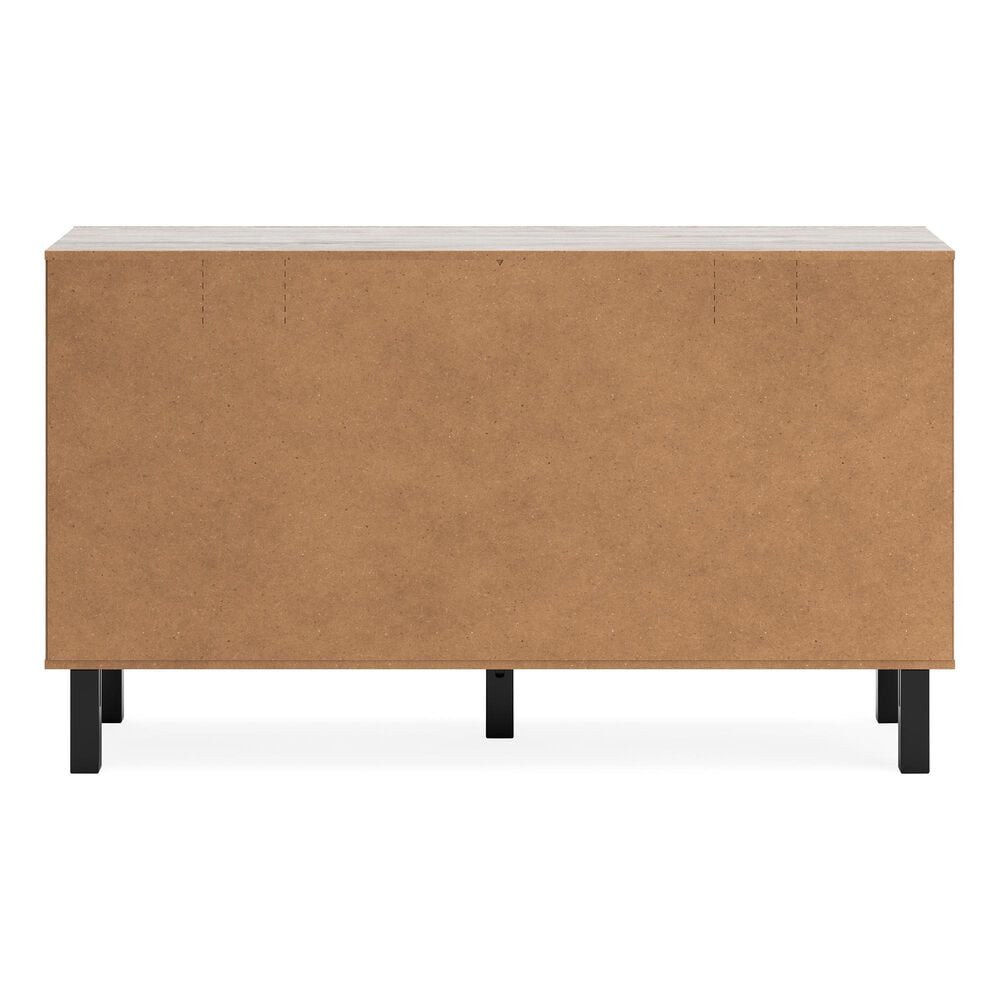 Ashley Vessalli 6-Drawer Dresser in Light Gray and Matte Black, , large