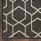 Nourison Horizon HOZ01 Black 3" x 5" Indoor/Outdoor Area Rug, , large
