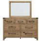 Millenium Ridgester 4 Piece Queen Panel Bedroom Set in Light Brown with USB Ports, , large