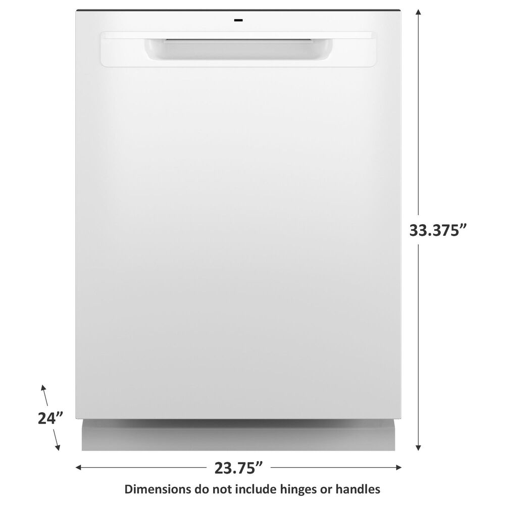 GE Appliances 24&quot; Built-In Pocket Handle Dishwasher with 3-Rack in White, , large