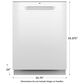 GE Appliances 24" Built-In Pocket Handle Dishwasher with 3-Rack in White, , large
