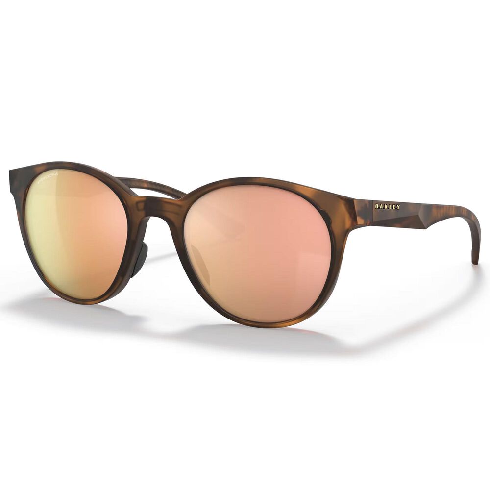 Oakley Spindrift Sunglasses with Prizm Rose Gold Lenses in Matte Brown Tortoise, , large
