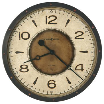 Howard Miller Kayden Oversized Wall Clock in Black and Brown, , large