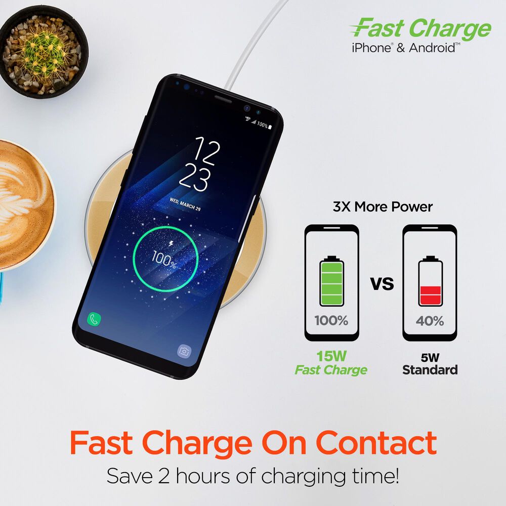 Hypercel ChargePad Pro 15W Wireless Fast Charger in Gold, , large
