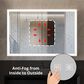 Lexora Home Aurorium 48" x 32" LED Vanity Mirror in White, , large