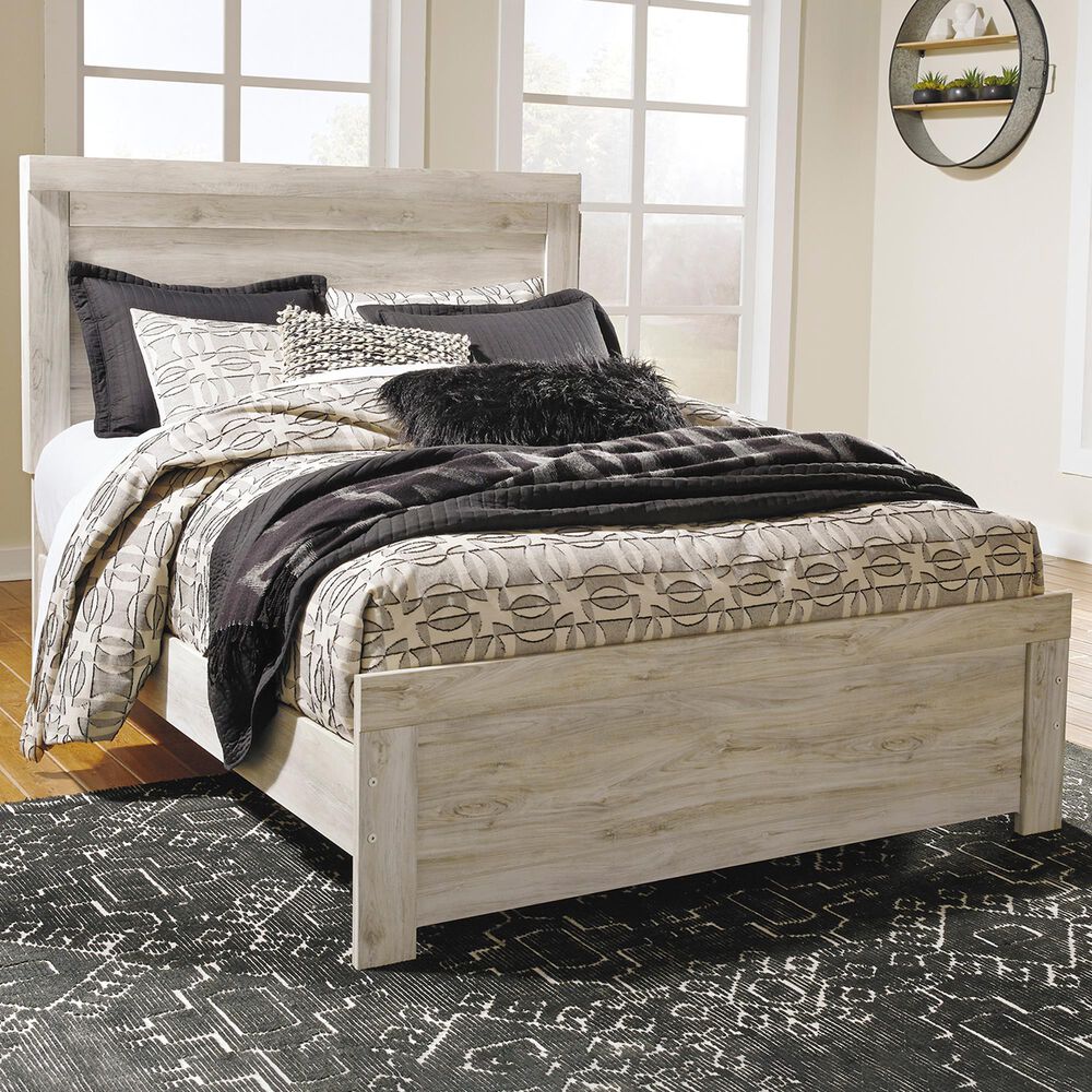 Ashley Bellaby Queen Panel Bed in White Wash, , large