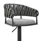 Blue River Blaise Swivel Adjustable Stool in Black, , large