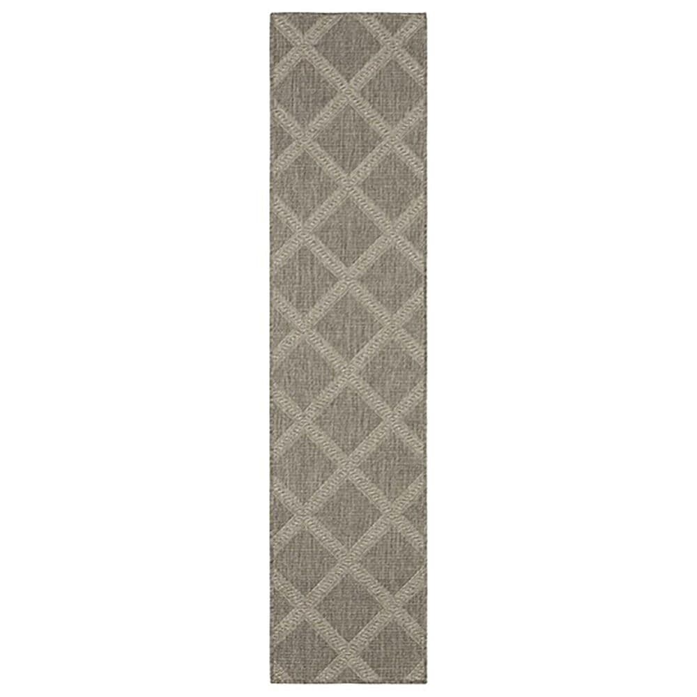 Oriental Weavers Caicos CA02N 1"10" x 7"6" Grey Runner, , large