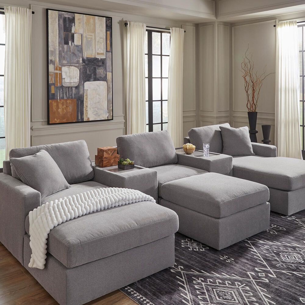 Ashley Modmax Left-Arm Facing Corner Chaise In Granite