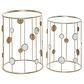 Maple and Jade Contemporary Accent Table in Gold (Set of 2), , large