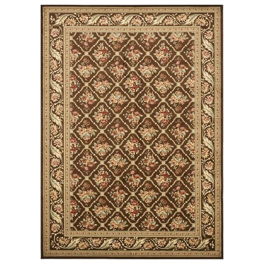 Safavieh Lyndhurst LNH556 6"7" x 9"6" Brown Area Rug, , large