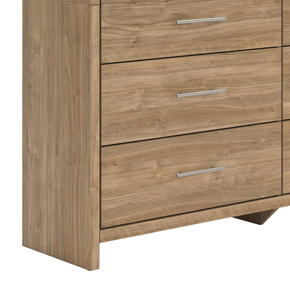 Ashley Gramburg Dresser and Mirror in Warm Natural Brown, , large