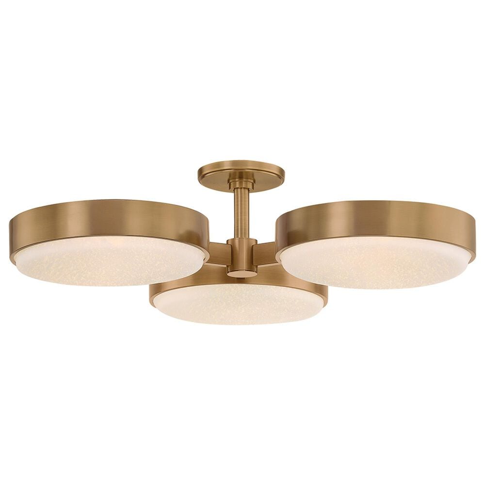 Troy Lighting Rory 3-Light Semi Flush Mount in Patina Brass, , large