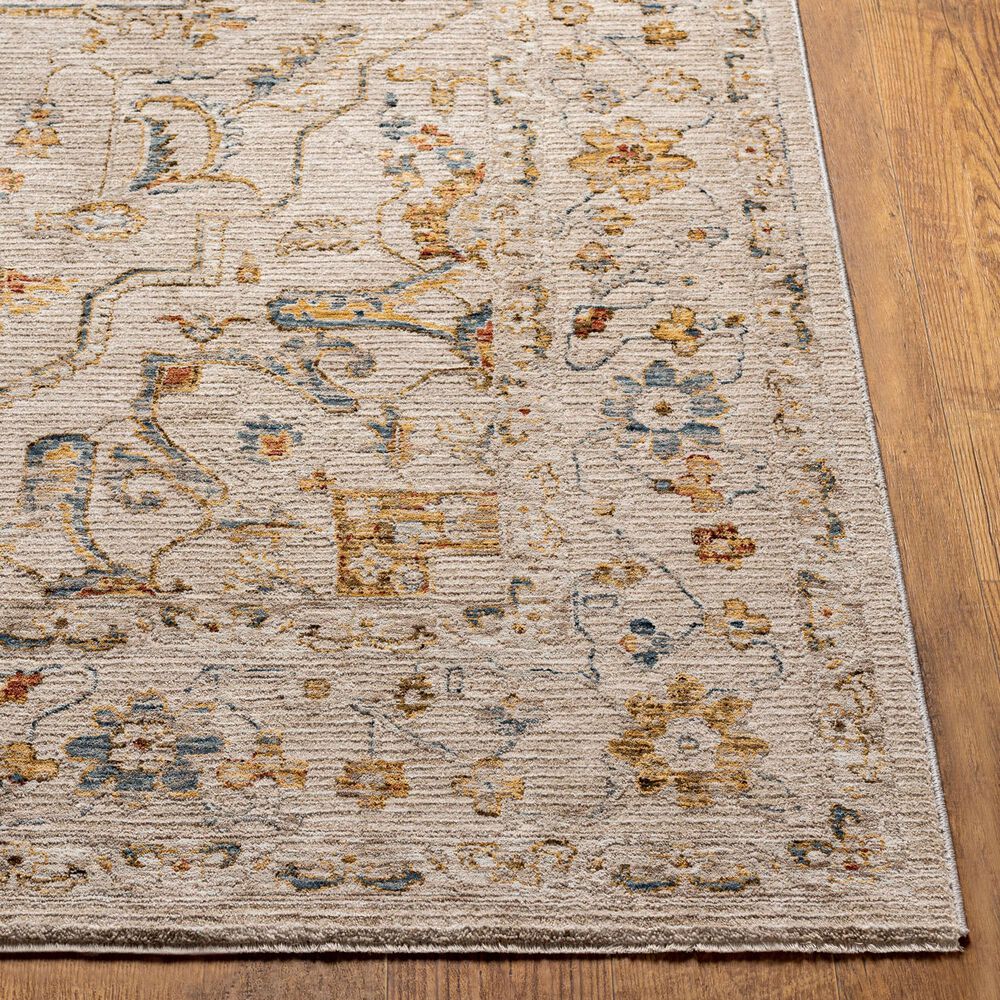Surya Reina Light Gray, Medium Gray, Cream, Light Brown, Denim, Rust, Mustard and Olive 2' x 2'11" Area Rug, , large