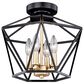 Vaxcel Turin 4-Light Semi Flush Mount in Noble Bronze and Natural Brass, , large