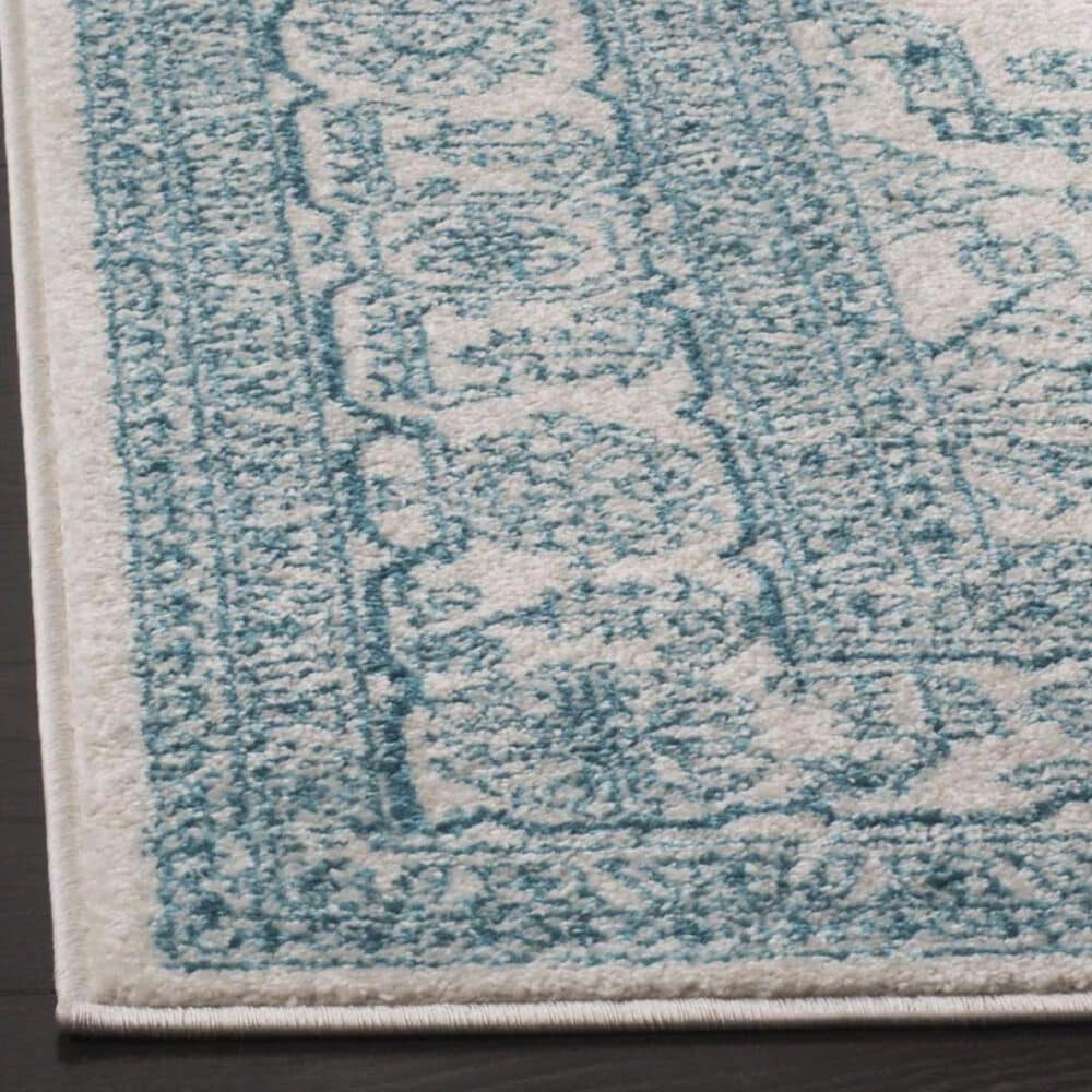 Safavieh Adirondack ADR108G 5&#39;1&quot; x 7&#39;6&quot; Ivory and Teal Area Rug, , large